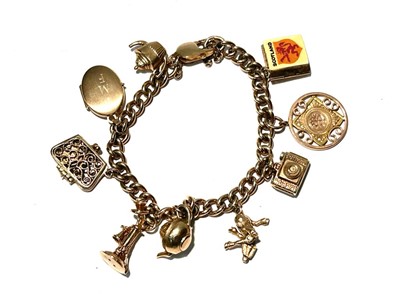 Lot 164 - A 9ct Gold charm bracelet