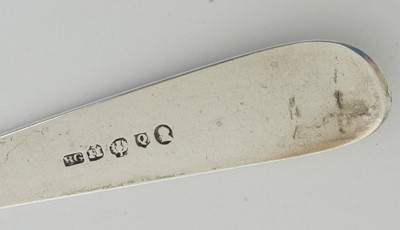 Lot 256 - A George III Scottish silver basting or hash spoon