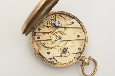 Lot 519 - Baume, Geneve: an 18ct yellow gold cased open faced pocket watch