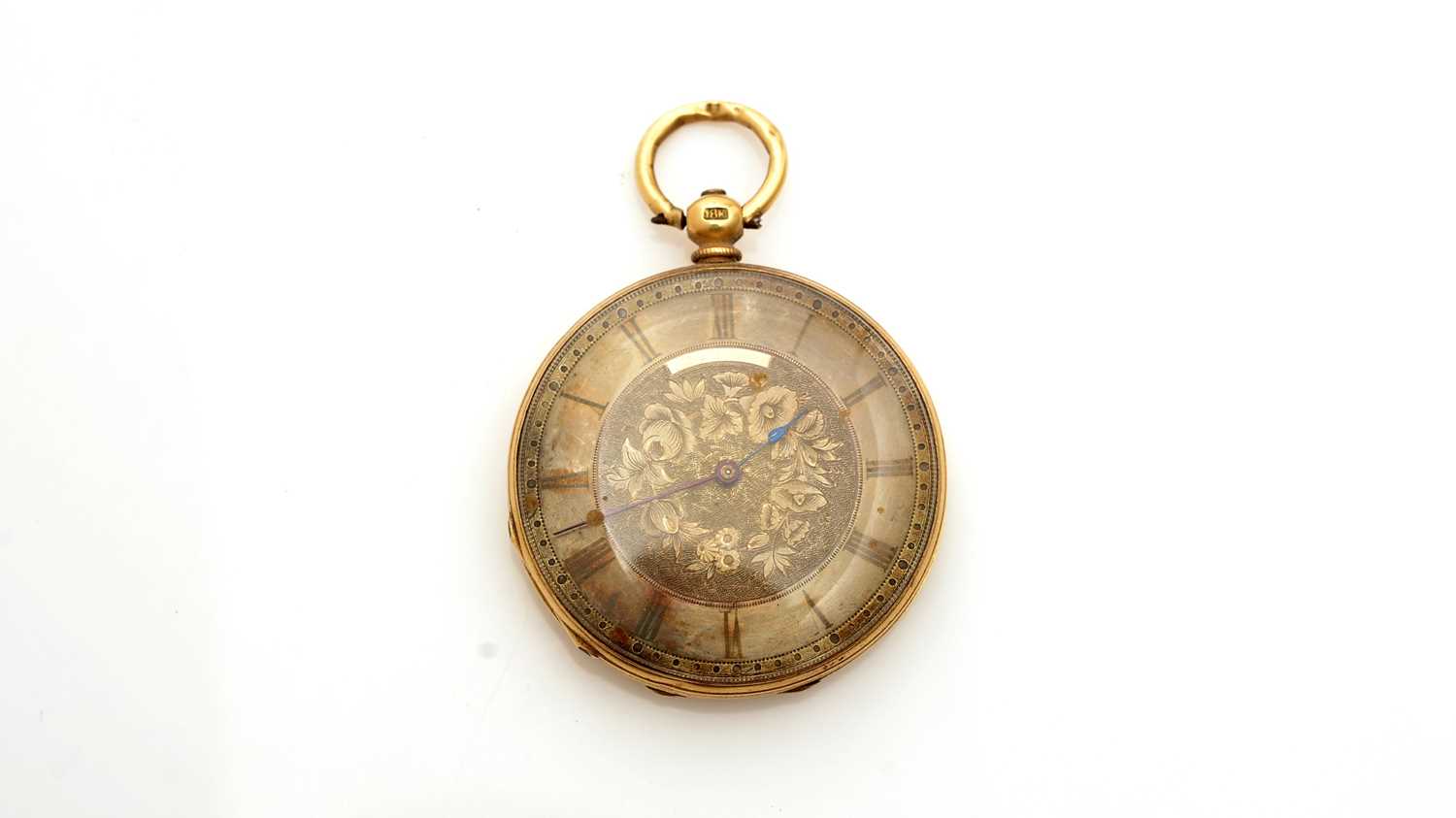 Lot 519 - Baume, Geneve: an 18ct yellow gold cased open faced pocket watch