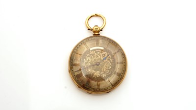 Lot 519 - Baume, Geneve: an 18ct yellow gold cased open faced pocket watch