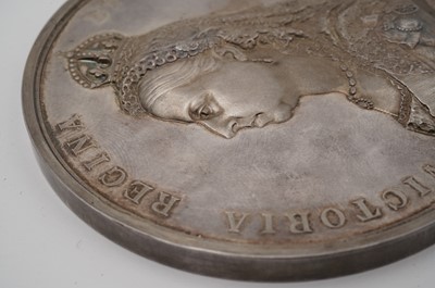 Lot 101 - Queen Victoria, Golden Jubilee, 1887, a silver medal by L.C. Wyon