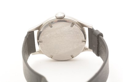 Lot 419 - Longines: a steel cased manual wind wristwatch