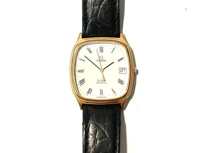 Lot 130 - Omega De Ville: a gilt metal cased quartz wristwatch