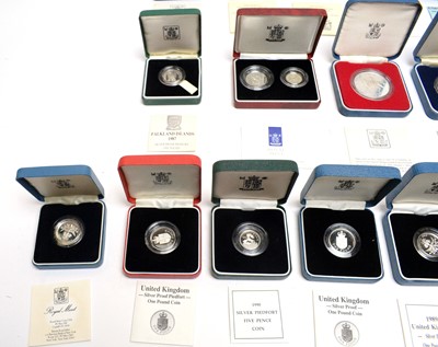 Lot 837 - A selection of silver Royal Mail commemorative coinage