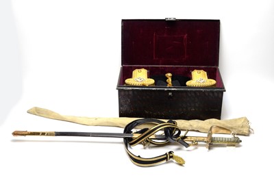 Lot 989 - A Victorian Royal Navy Officer's effects, retailed by Gieve Matthews & Seagrove Ltd, London