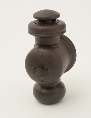Lot 714 - An oil drilling tricone drill bit, and a lamp