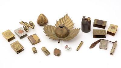 Lot 1072 - A selection of trench art