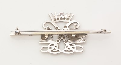 Lot 618 - An early 20th Century diamond sweetheart brooch for the Argyle & Sutherland Highlanders
