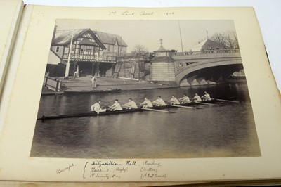 Lot 826 - An ablum of early 20th Century photographs of Christ's College Cambridge sports teams