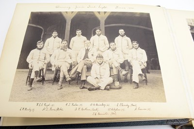 Lot 826 - An ablum of early 20th Century photographs of Christ's College Cambridge sports teams