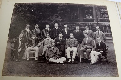 Lot 826 - An ablum of early 20th Century photographs of Christ's College Cambridge sports teams