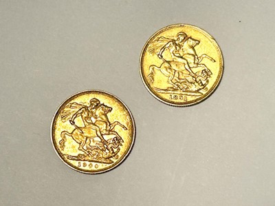 Lot 98 - Two Queen Victoria gold sovereigns
