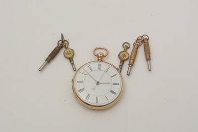 Lot 577 - Gresham & Son, Leeds & Bradford: an 18ct yellow gold cased open faced pocket watch