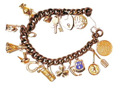 Lot 102 - A charm bracelet