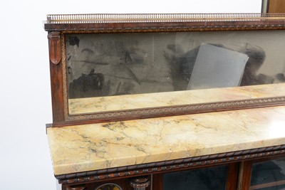 Lot 1482 - A William IV / early Victorian rosewood mirror back chiffonier