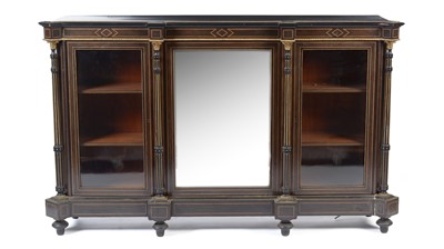 Lot 42 - A Victorian ebonised, inlaid and gilt metal credenza