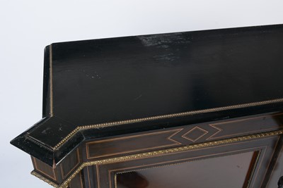 Lot 1483 - A Victorian ebonised, inlaid and gilt metal credenza
