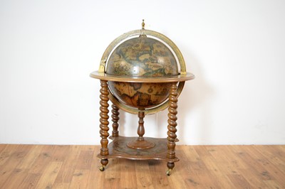 Lot 61 - A reproduction globe drinks trolley