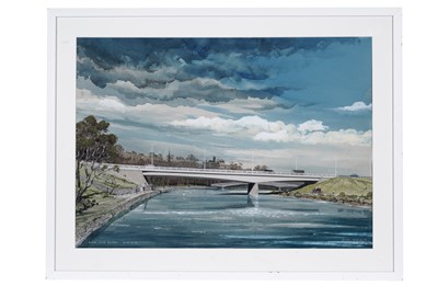 Lot 792 - Sidney Ferris - River Nith Bridge Dumfries | gouache