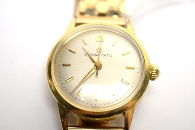 Lot 142 - An 18ct gold cased Eterna-Matic automatic wristwatch