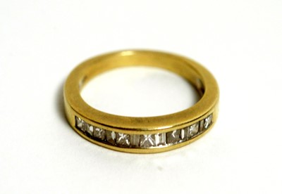 Lot 116 - A half hoop eternity diamond ring