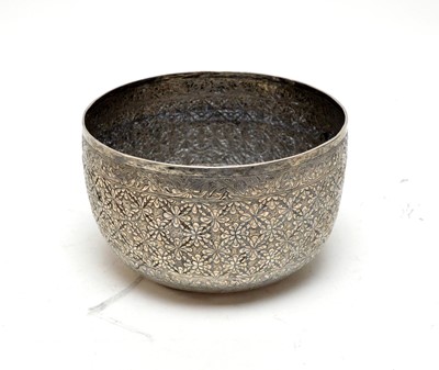 Lot 94A - An Indian silver rice bowl