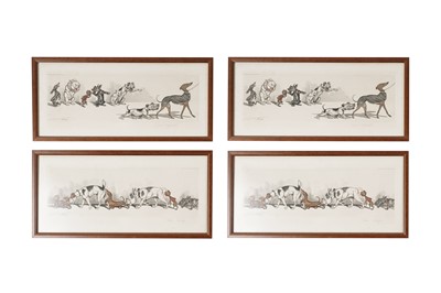 Lot 226 - Boris O'Klein - Four scenes from the "Dirty Dogs of Paris" series | hand coloured etching