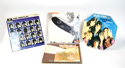 Lot 1077 - Led Zeppelin, Rolling Stones, and Beatles LPs