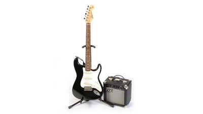 Lot 799 - SX  Standard Strat style guitar and amp