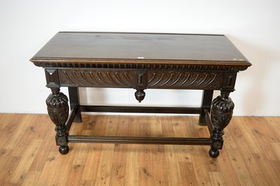 Lot 58 - A late 19th Century oak side table in the Flemish taste