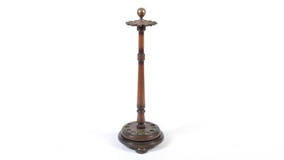 Lot 1320 - A Victorian oak cue stand