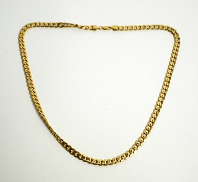 Lot 133 - A 9ct yellow gold curb link necklace