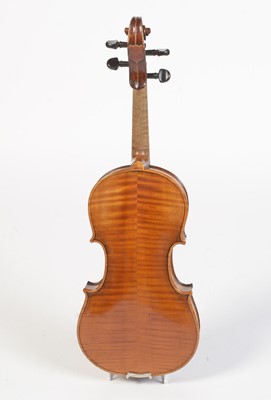 Lot 337 - 7/8 size Dresden violin, bow, and case