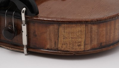 Lot 337 - 7/8 size Dresden violin, bow, and case