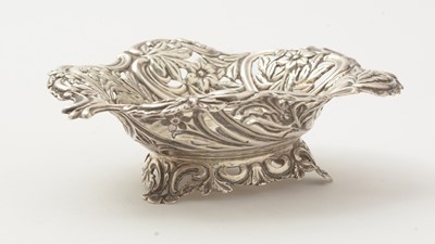 Lot 141 - A matching set of four late Victorian silver bon bon dishes; and another pair