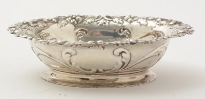 Lot 141 - A matching set of four late Victorian silver bon bon dishes; and another pair