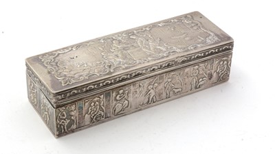 Lot 457 - A late 19th Century Dutch silver box