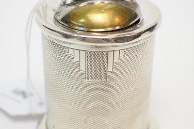 Lot 241 - An Art Deco silver cased table lighter, by Mappin & Webb