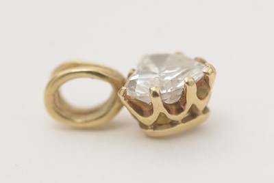 Lot 162 - A heart-shaped diamond pendant on chain