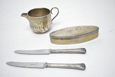 Lot 158 - A selection of silver items and other items