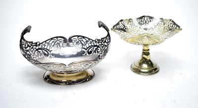 Lot 172 - A fine silver bonbon dish by Cooper Brothers and Sons, and another plated