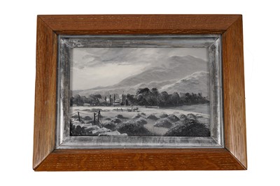 Lot 348 - Anthony Graham - Kirknewton Church from Station Road | oil