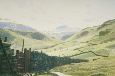 Lot 122 - Robert Ritchie - Low Snowbell Moor & Langdale Fells | acrylic