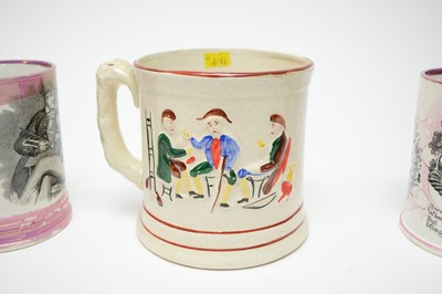 Lot 383 - Two Sunderland frog mugs and another.