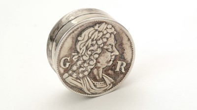 Lot 474 - A George I small silver counter box