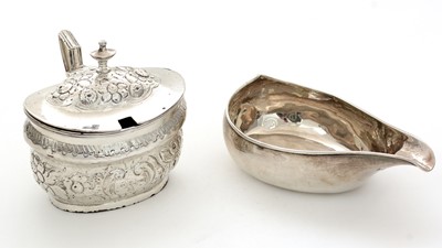 Lot 148 - A George III silver pap boat