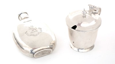 Lot 149 - A Victorian silver oval spirit flask
