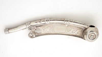 Lot 433 - A William IV silver bosun’s whistle or call