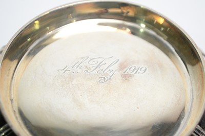 Lot 238 - An early 20th Century silver twin-handled bowl, in case
